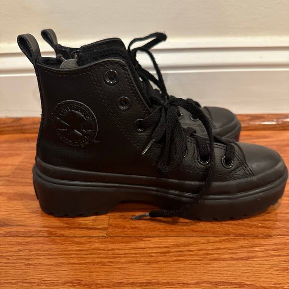 Converse Chuck Taylor All Star Lugged Heel Platform high-top sneaker black sz 2 - Picture 3 of 7